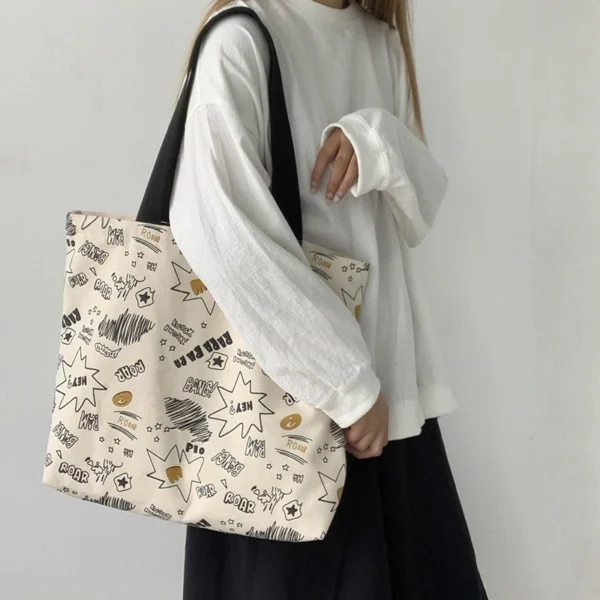 Ins Sail Canvas Bag Class Art Tote Bag Shoulder Bag - Image 5