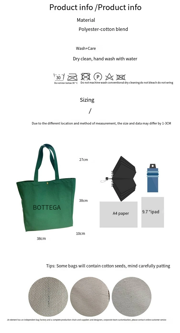 Ins Shoulder Canvas Bag Large Capacity Shopping Bag Single Woman