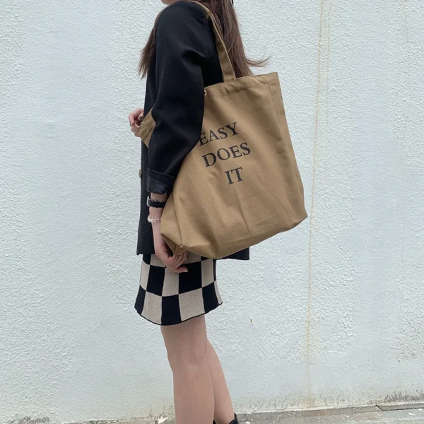 Ins Shoulder Canvas Bag Large Capacity Shopping Bag Single Woman - Image 6