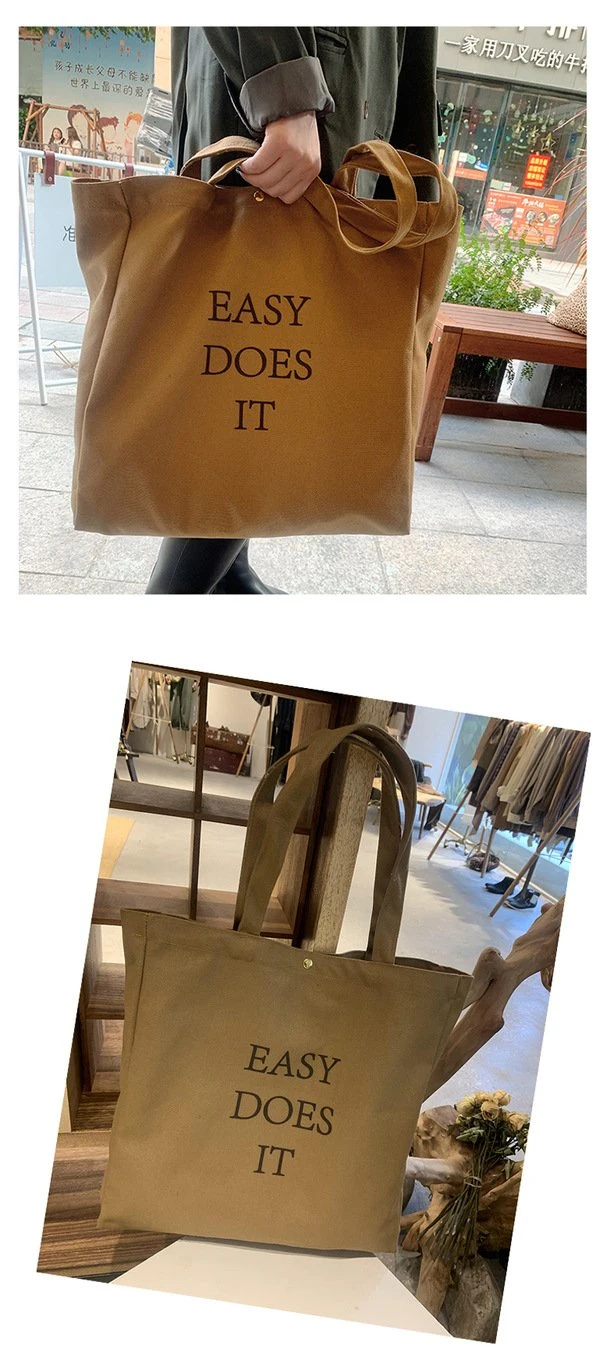 Ins Shoulder Canvas Bag Large Capacity Shopping Bag Single Woman
