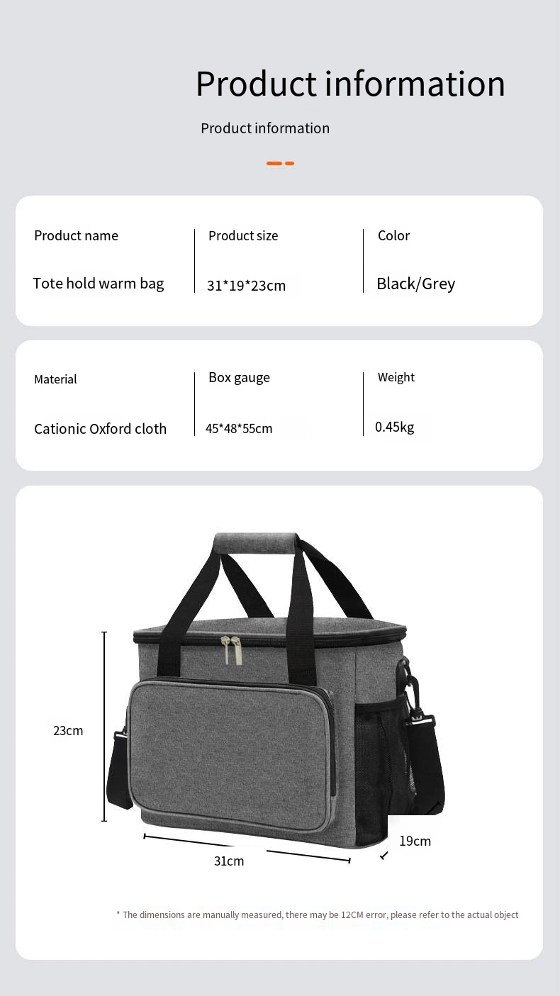 Insulated Bag Oxford Cloth Portable Outdoor Picnic Bag Thickened Insulated Ice Pack