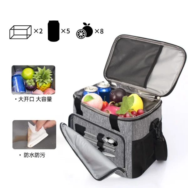 Insulated Bag Oxford Cloth Portable Outdoor Picnic Bag Thickened Insulated Ice Pack - Image 2
