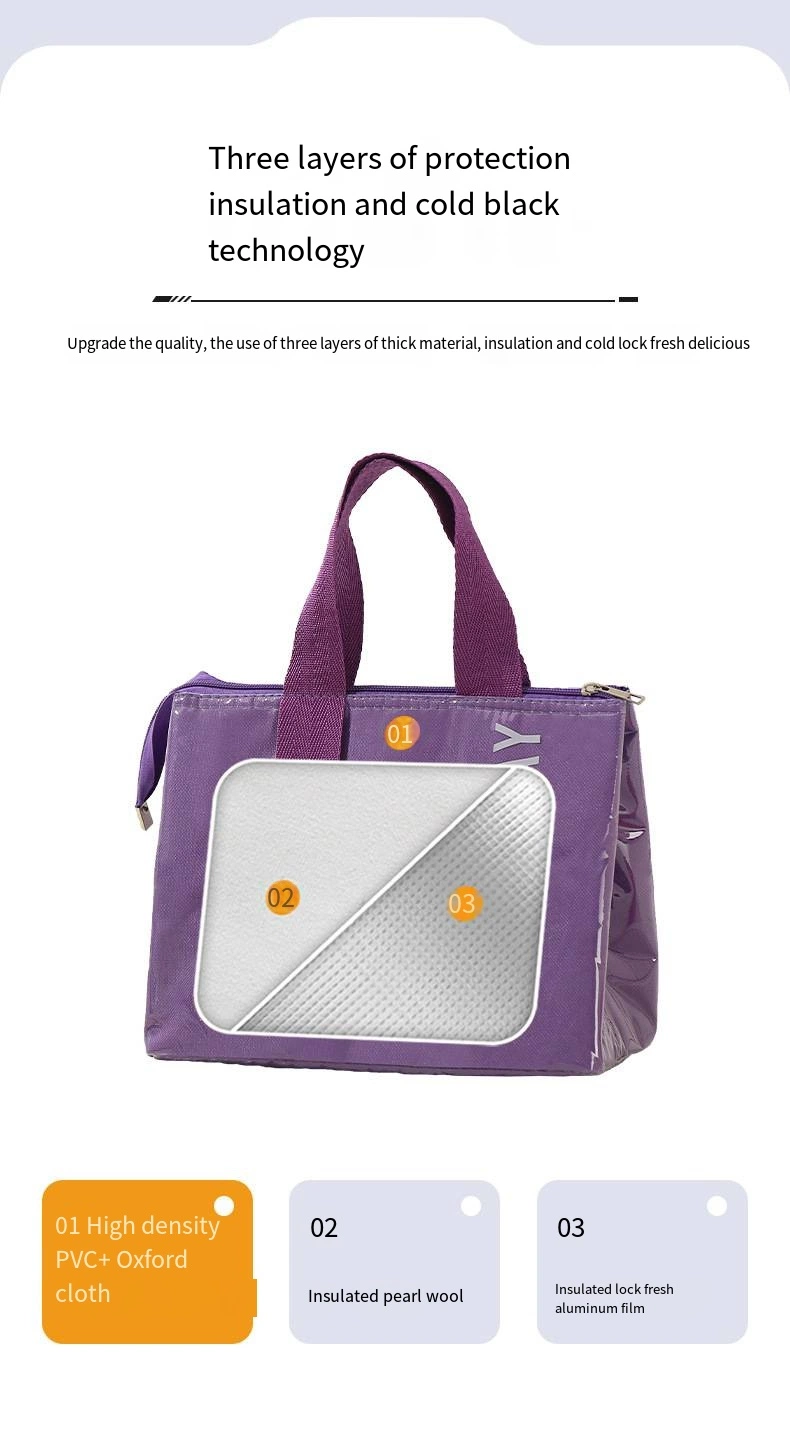 Insulated Lunch Box Bag Insulated Lunch Bag Thickened Aluminum Foil Large Capacity