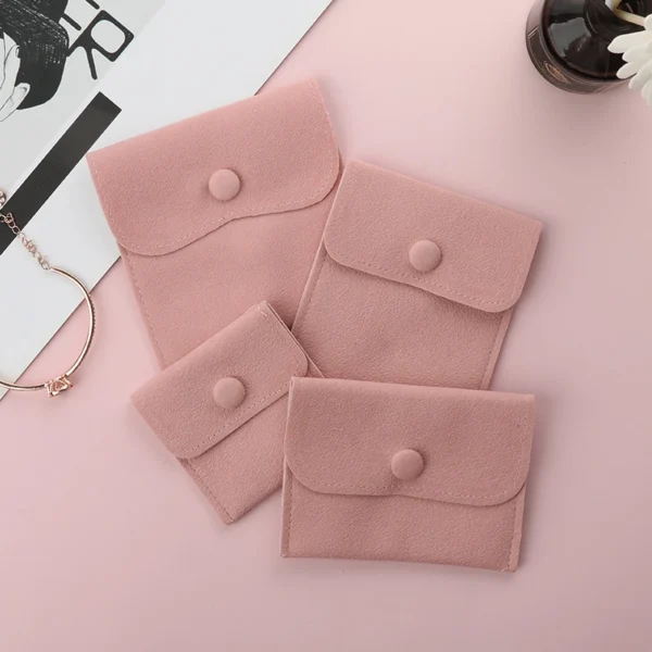 Jewelry Bag Pouch Flannelette Bag Button Bag Thickened Fine Velvet Ring Necklace Jewelry Storage Bag - Image 2