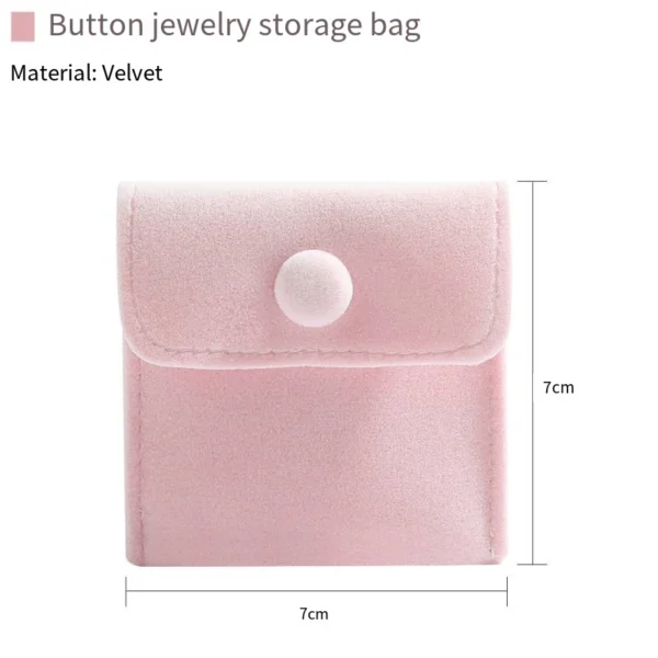 Jewelry Bag Pouch Flannelette Bag Button Bag Thickened Fine Velvet Ring Necklace Jewelry Storage Bag - Image 6