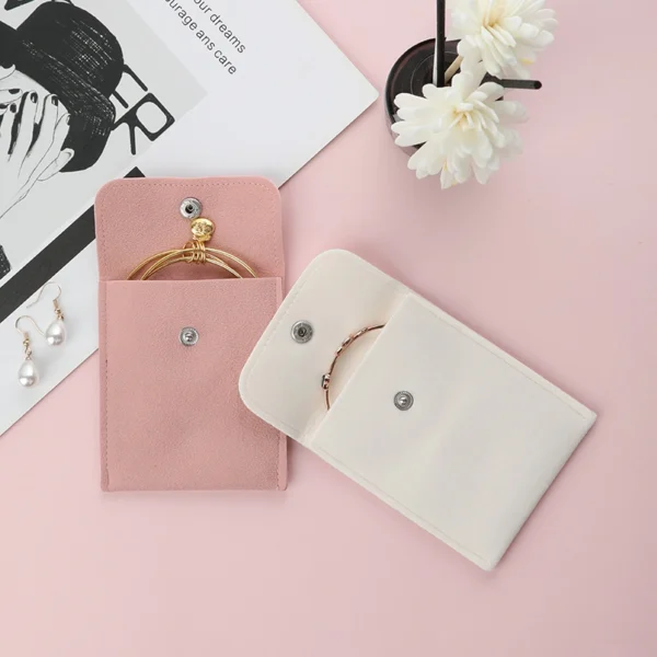 Jewelry Bag Pouch Flannelette Bag Button Bag Thickened Fine Velvet Ring Necklace Jewelry Storage Bag