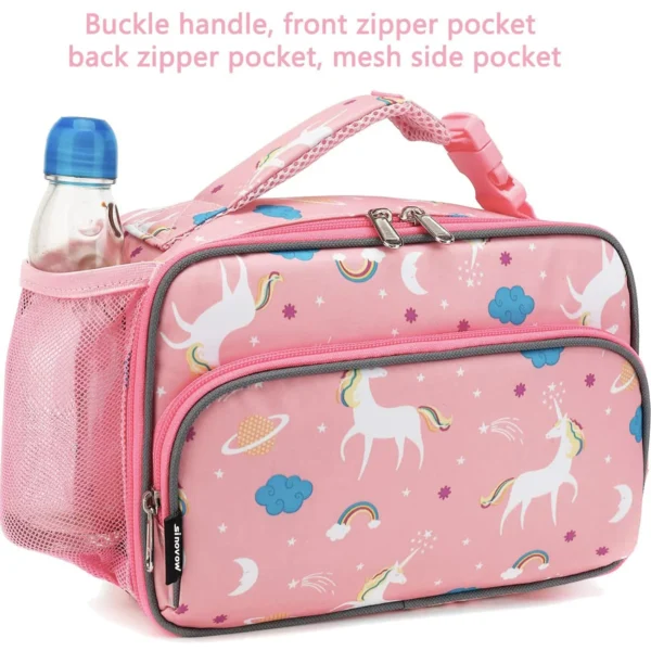 Kids Lunch Box Insulated Soft Mini Cooler Bag Back to School Thermal Meal Tote - Image 4