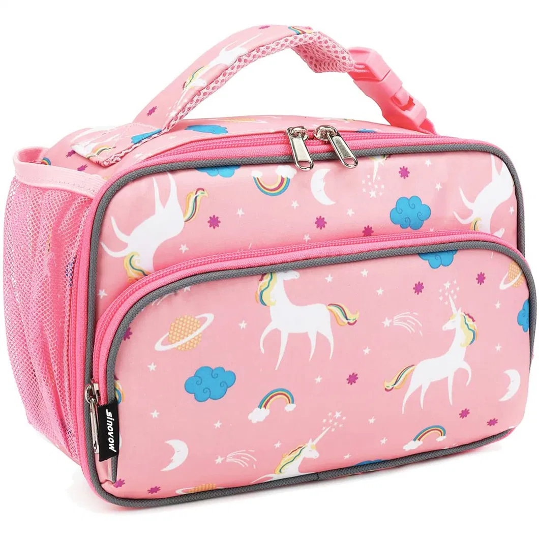 Kids Lunch Box Insulated Soft Mini Cooler Bag Back to School Thermal Meal Tote