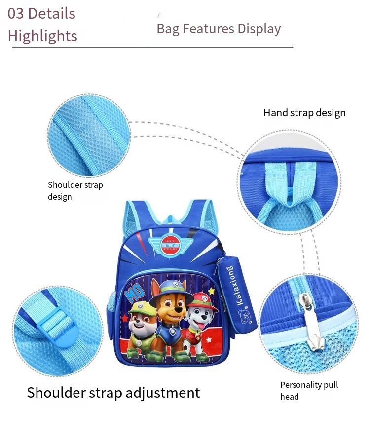 Kindergarten Schoolbag Cartoon Pattern Printed Backpack for Children Lightweight Student Schoolbag