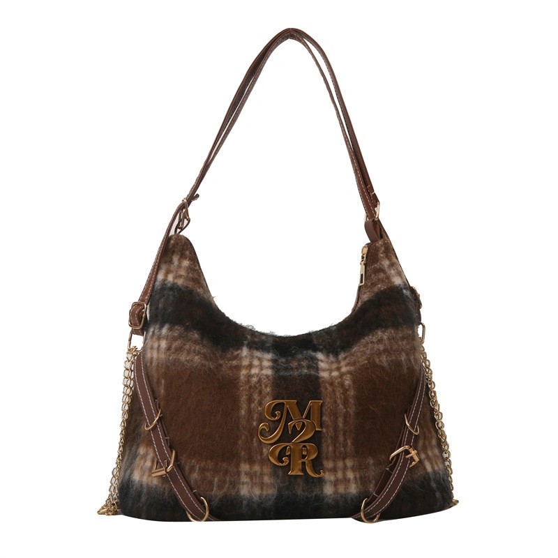 Korean Retro Bag Winter Simple and Fashionable Large Capacity Tote Bag Simple Commuter Bag