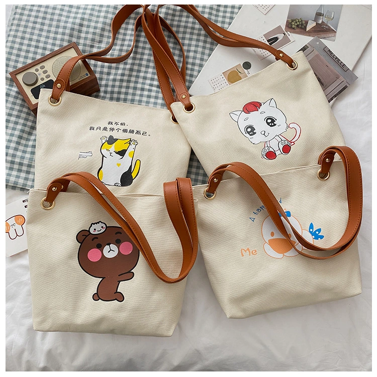 Korean Version of Fashionable Cartoon Cute Animal Print Crossbody Bag Shoulder Bag