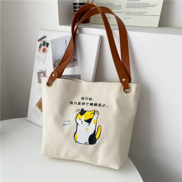 Korean Version of Fashionable Cartoon Cute Animal Print Crossbody Bag Shoulder Bag - Image 5