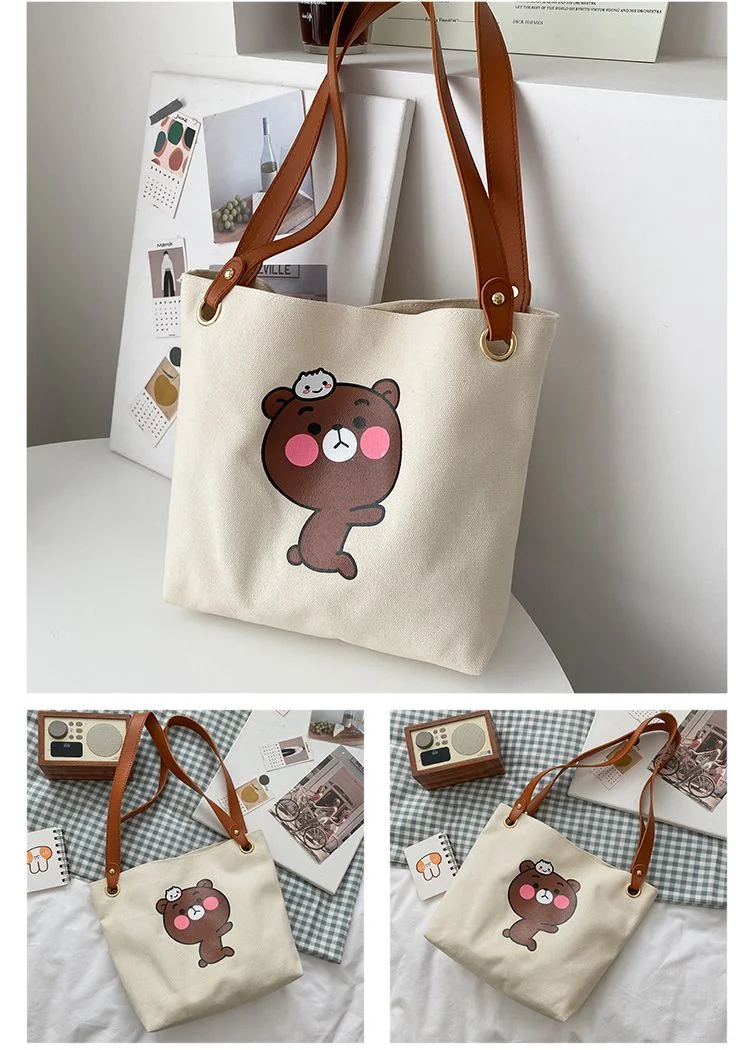 Korean Version of Fashionable Cartoon Cute Animal Print Crossbody Bag Shoulder Bag