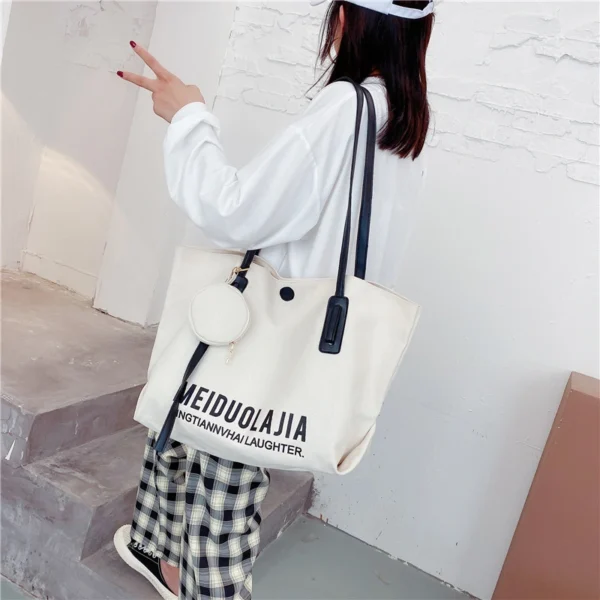 Large Capacity Single Shoulder Bag Large Bag Simple Temperament Korean Fashionable Bag - Image 6