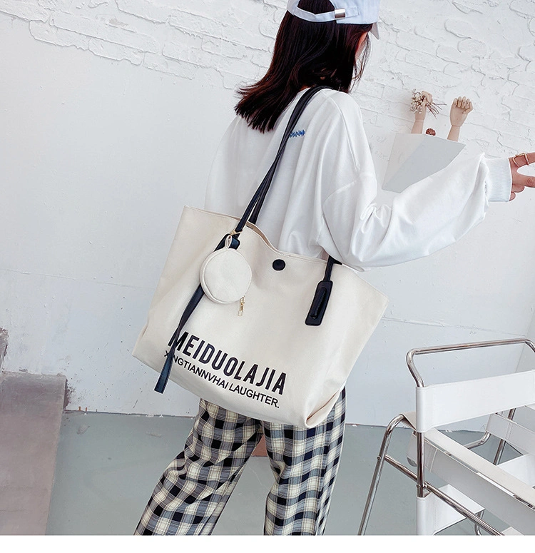 Large Capacity Single Shoulder Bag Large Bag Simple Temperament Korean Fashionable Bag