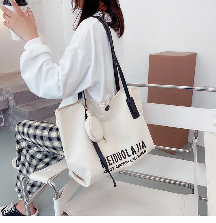 Large Capacity Single Shoulder Bag Large Bag Simple Temperament Korean Fashionable Bag