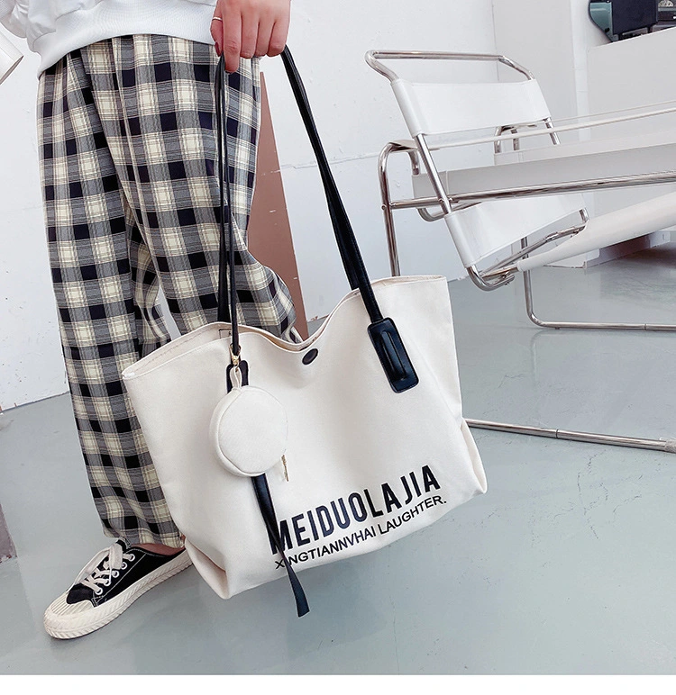 Large Capacity Single Shoulder Bag Large Bag Simple Temperament Korean Fashionable Bag