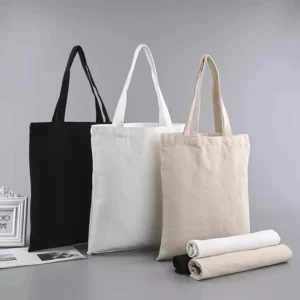 Alternative view of Large Capacity Student Tote Bag Custom Made Canvas Bag Canvas Tote Bag Alphabet Art Canvas Bag
