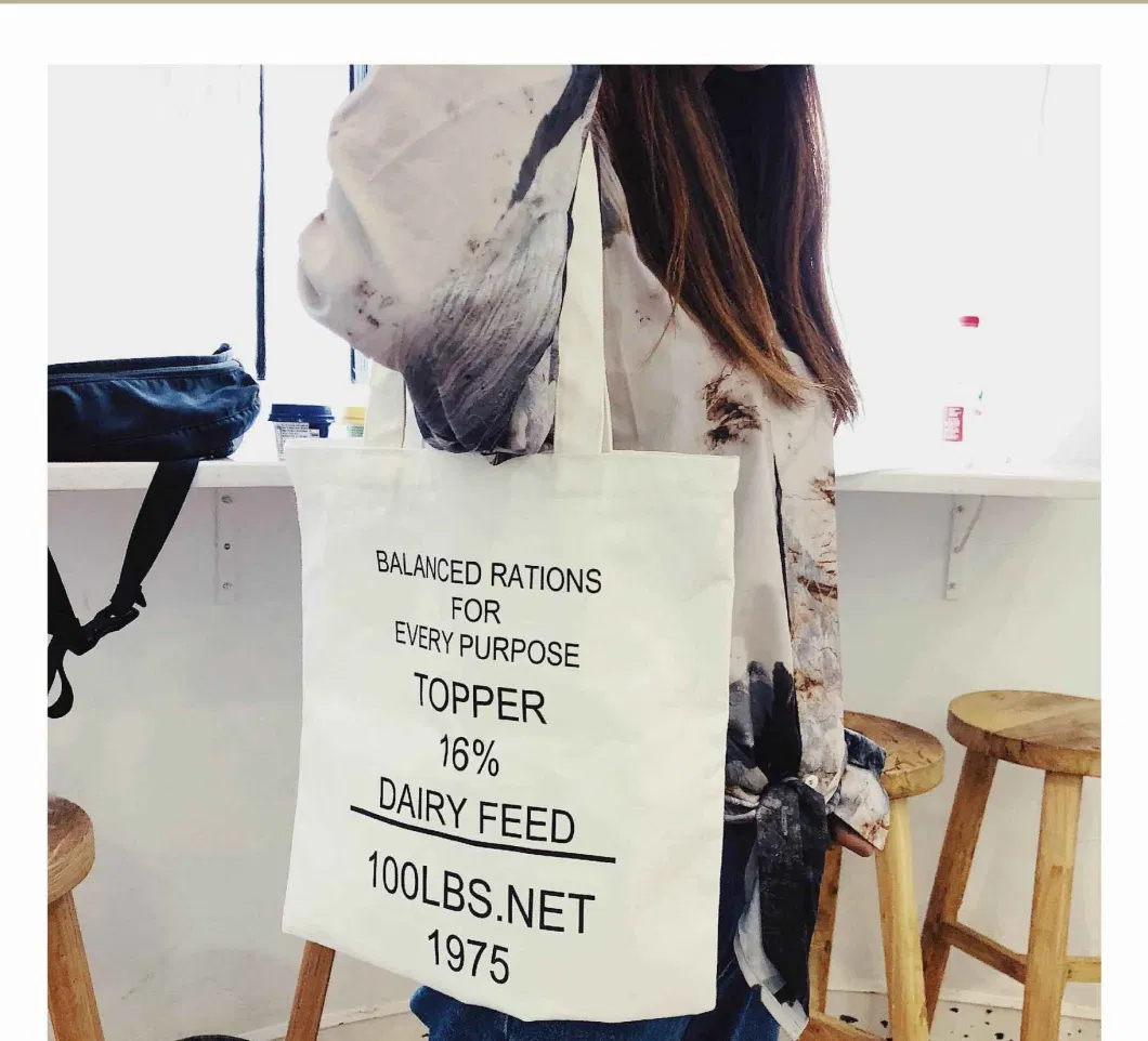 Large Capacity Student Tote Bag Custom Made Canvas Bag Canvas Tote Bag Alphabet Art Canvas Bag