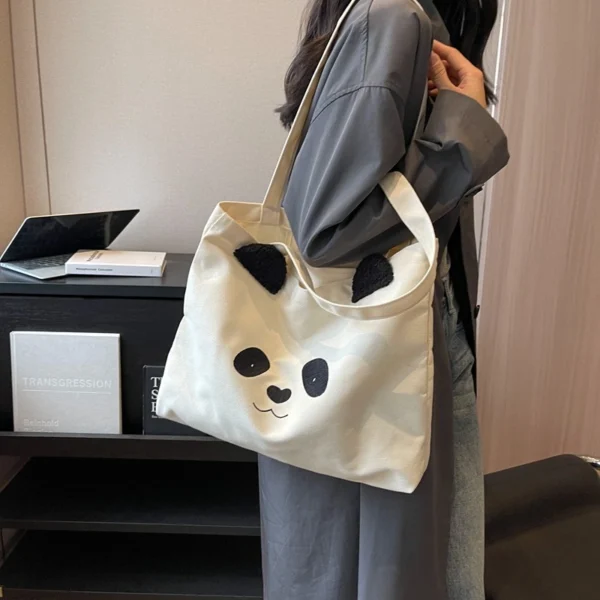 Large Capacity Teddy Bear Student Shoulder Bag Cute Women′s Commuting Tote Bag Fashionable Shoulder Handbag - Image 6