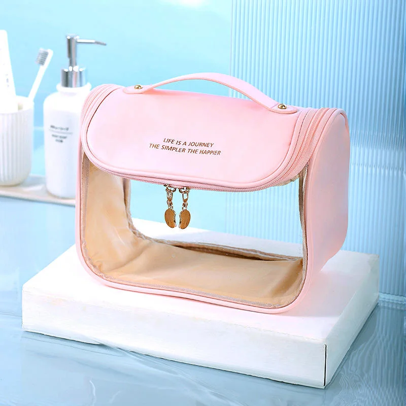 Large Capacity Waterproof Cute Travel Beach PVC Cosmetic Bag Travel Clear Bag