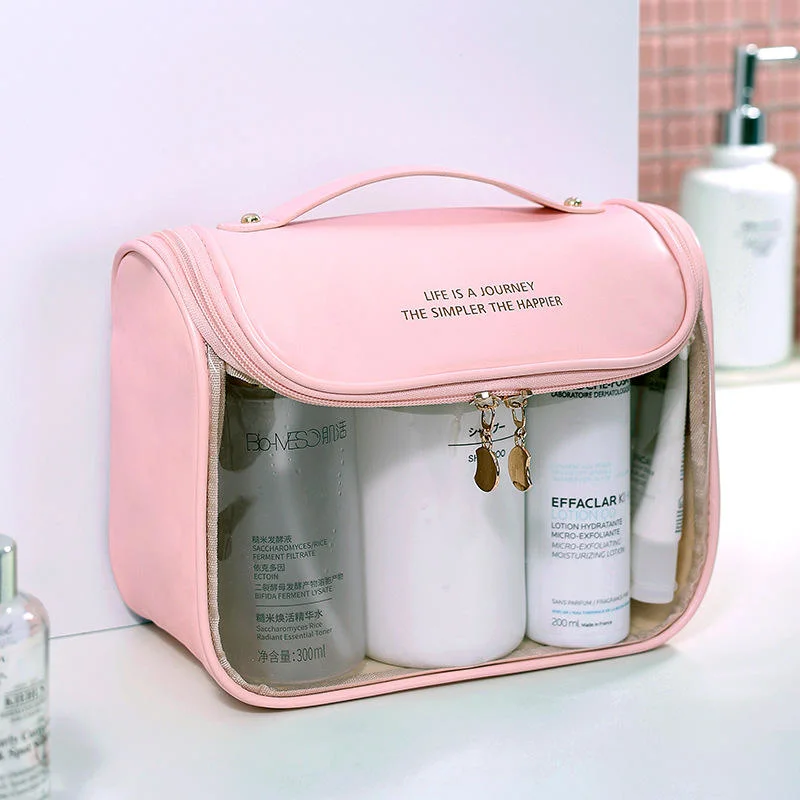 Large Capacity Waterproof Cute Travel Beach PVC Cosmetic Bag Travel Clear Bag