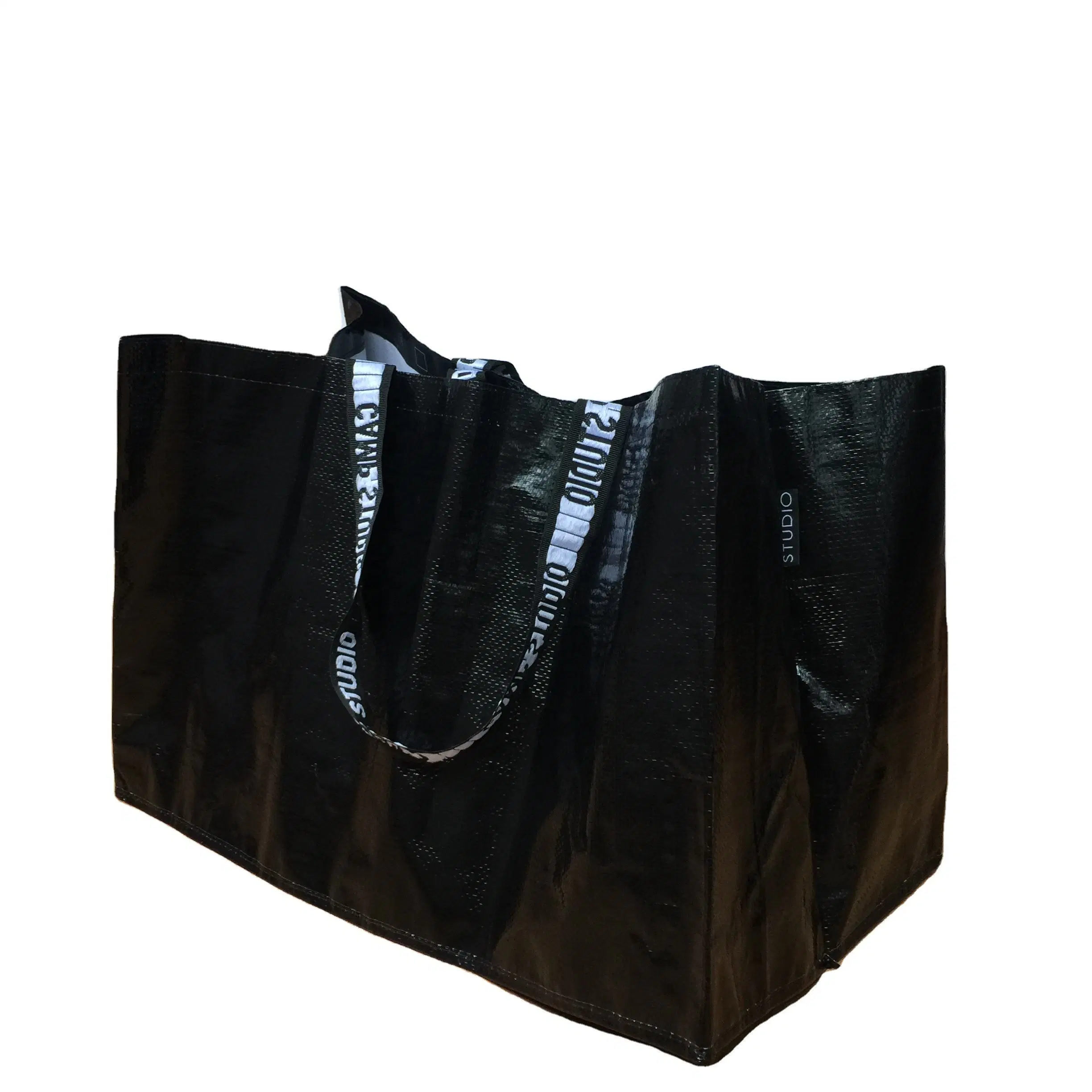 Large Waterproof PP Woven Laminated Shopping Tote Bags with Custom Logos