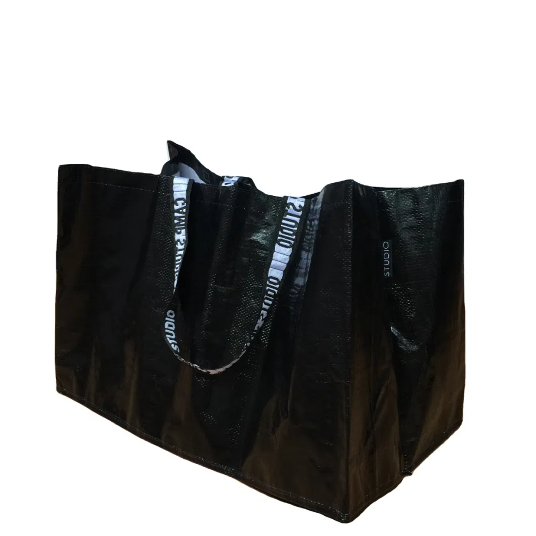 Large Waterproof PP Woven Laminated Shopping Tote Bags with Custom Logos