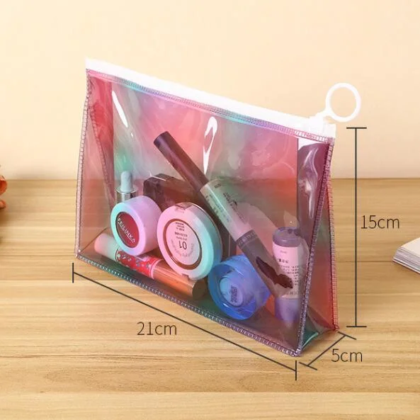 Laser PVC Holographic Cosmetic Bag Shiny Iridescent Travel Makeup Bag