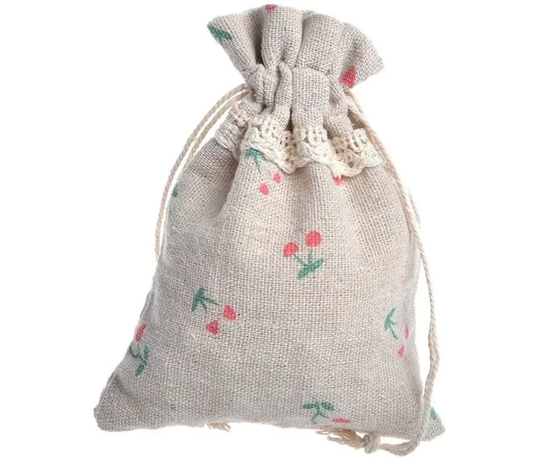 Lavender Sachet Bag with Drawstring Lace Drawstring Bag