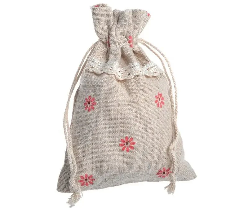 Lavender Sachet Bag with Drawstring Lace Drawstring Bag