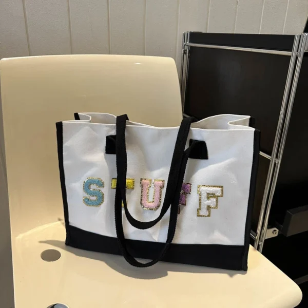 Leisure Trendy Shoulder Bag Fashionable Minimalist Handbag Personalized Large Capacity Tote Bag - Image 2