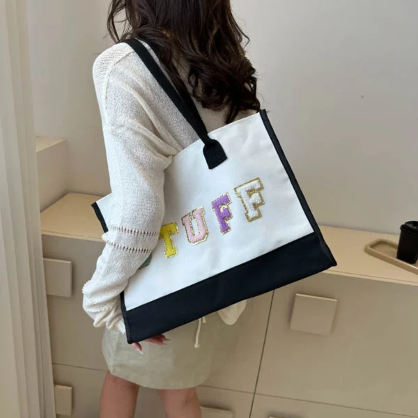Leisure Trendy Shoulder Bag Fashionable Minimalist Handbag Personalized Large Capacity Tote Bag - Image 5