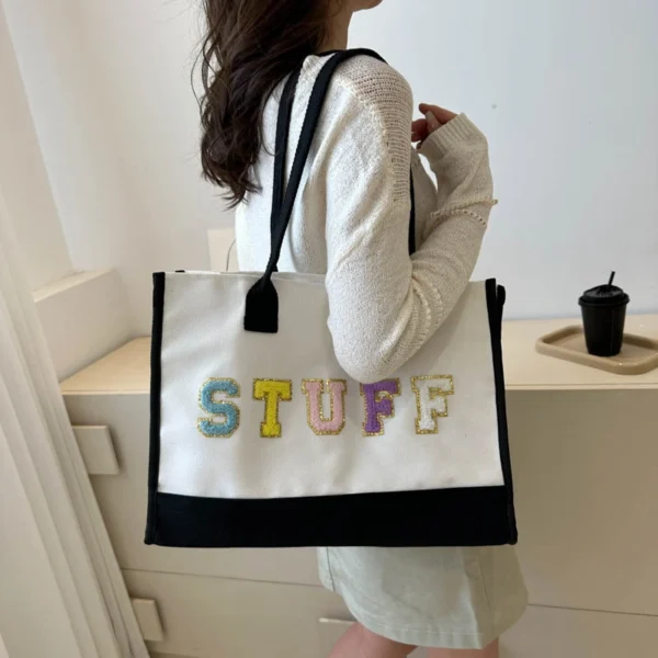 Leisure Trendy Shoulder Bag Fashionable Minimalist Handbag Personalized Large Capacity Tote Bag - Image 6