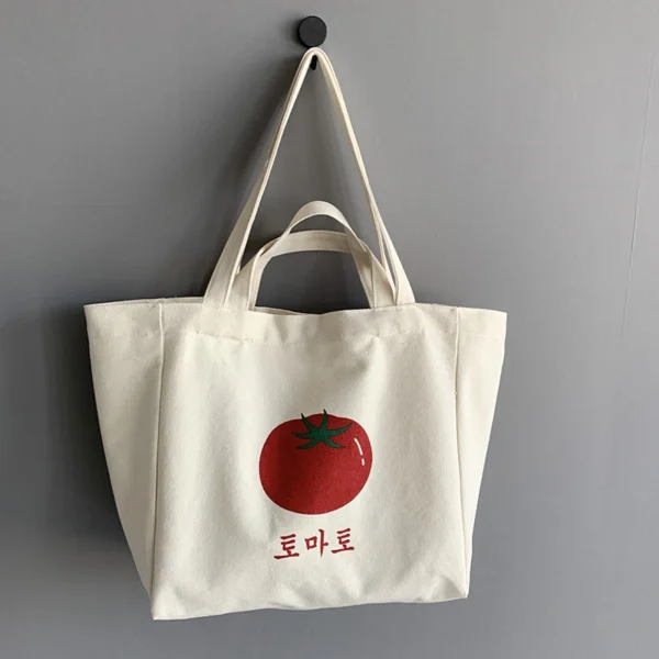 Letters Lazy Sail Cloth Bag Women′s Shoulder Japanese and Simple Large Capacity - Image 6
