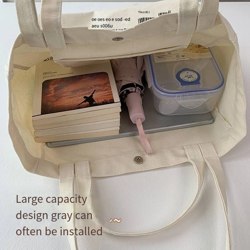 Letters Lazy Sail Cloth Bag Women&prime;s Shoulder Japanese and Simple Large Capacity