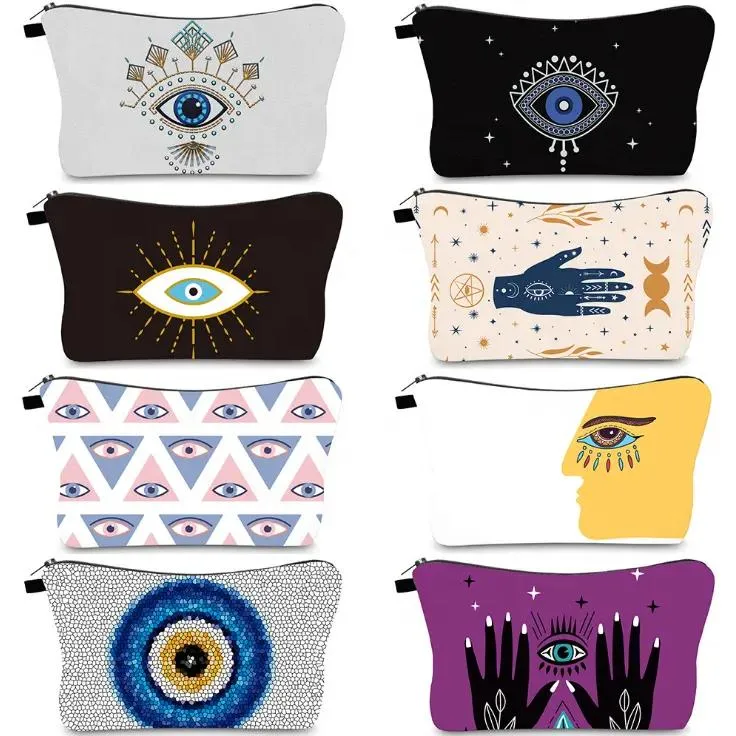 Makeup Bag Canvas Cosmetic Bag Small Makeup Pouch Storage Bag Organize Handbag