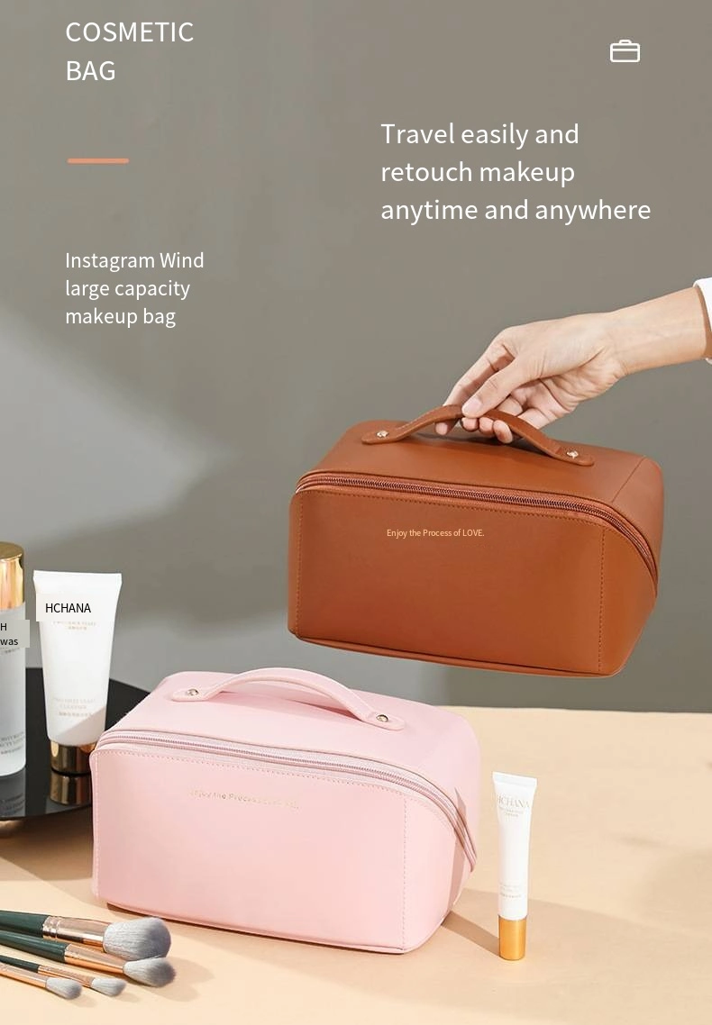 Makeup Bag Pillow Bag Travel Storage Bag Toiletry Bag PU Makeup Bag