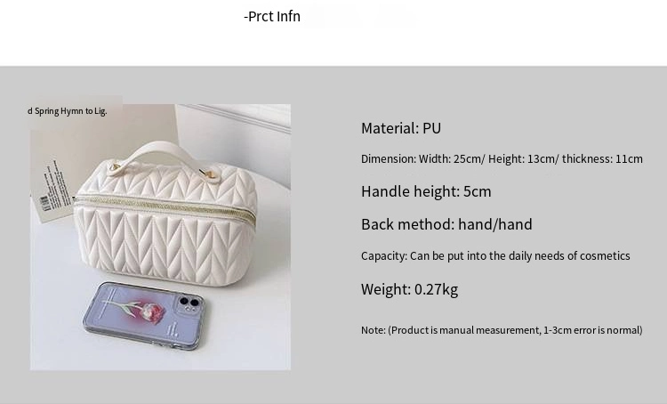Makeup Bag Portable Soft Pillow Bag Zipper New Zoned Travel Makeup Storage