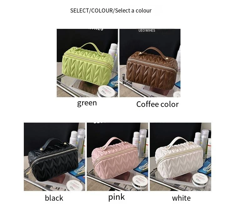 Makeup Bag Portable Soft Pillow Bag Zipper New Zoned Travel Makeup Storage