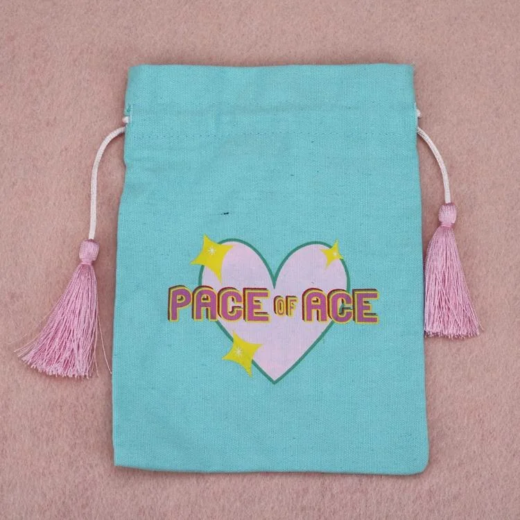 Manufacturer Custom Logo Natural Cotton Linen Jewelry Packaging Drawstring Pouch Bag Organic Cotton Pouch - Image 5