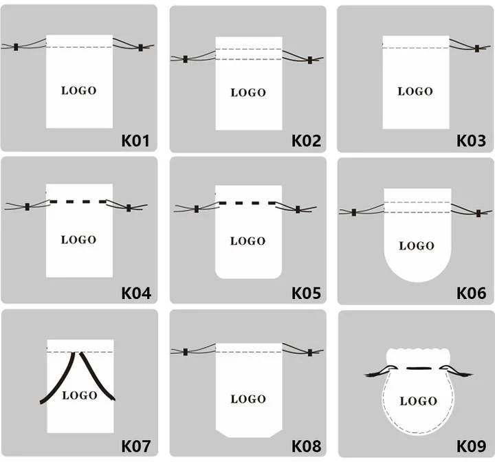 Manufacturer Custom Printed Small Waterproof Storage Backpack Folded Nylon Polyester Drawstring Bag