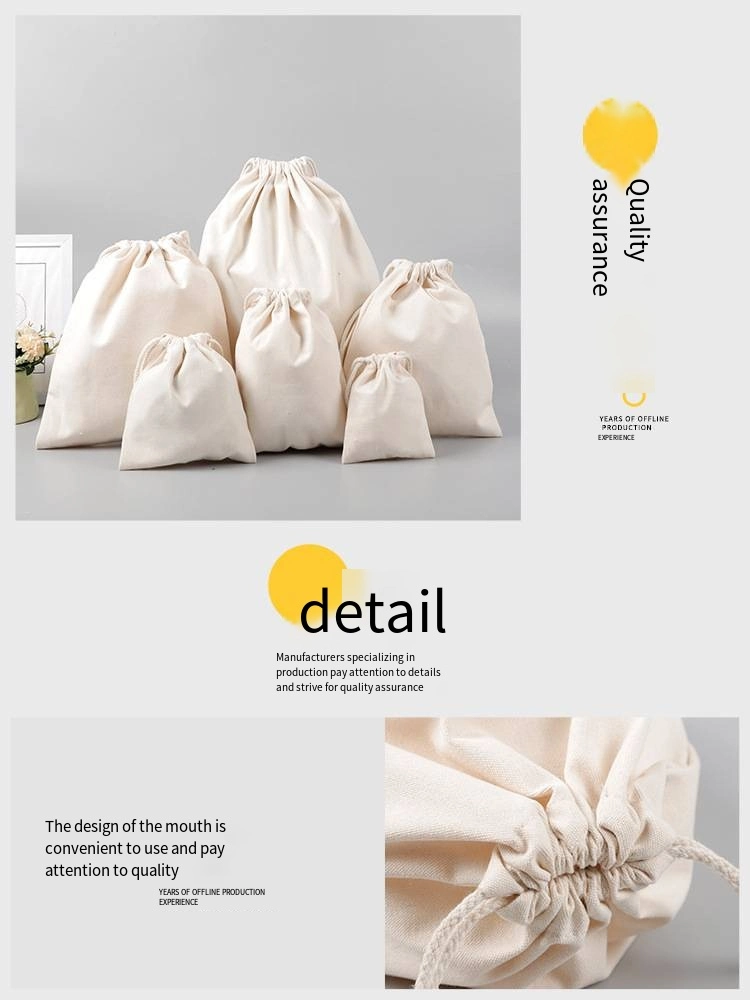 Manufacturers Canvas Bundle Pocket Cotton Drawstring Canvas Bag Storage Bag