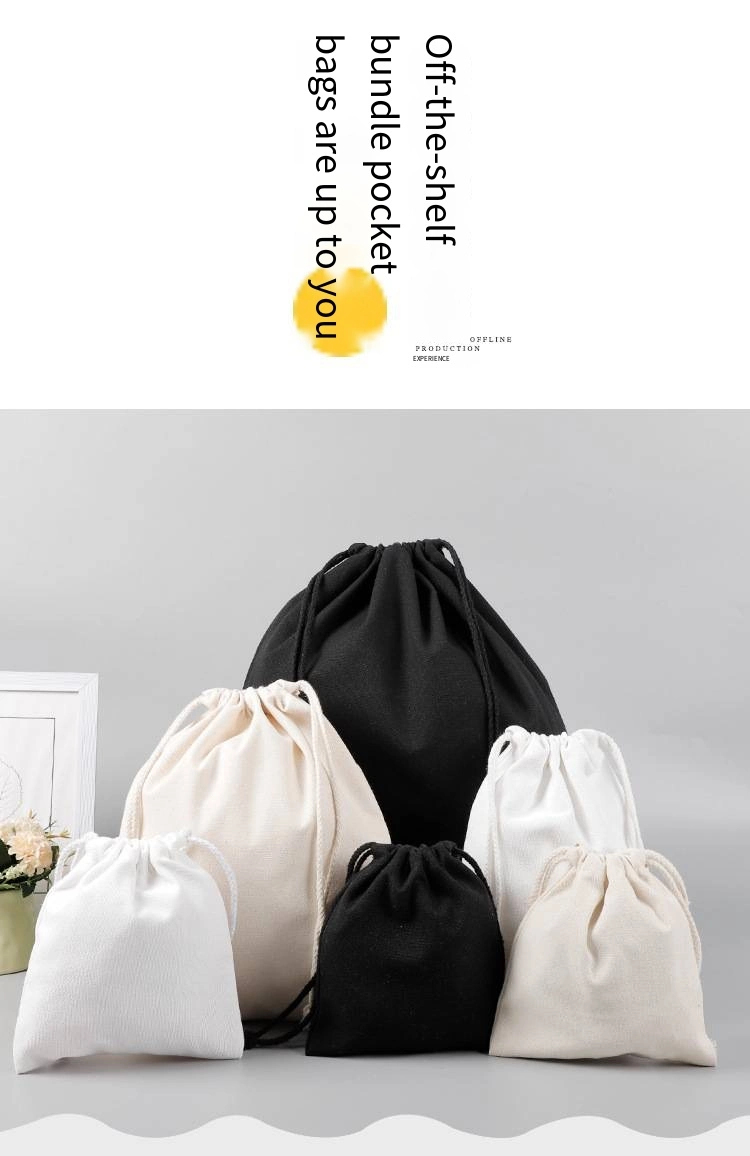 Manufacturers Canvas Bundle Pocket Cotton Drawstring Canvas Bag Storage Bag