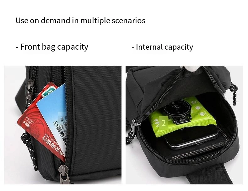 Men&prime;s Small Chest Bag Crossbody Mini Bag Youth Fashion Portable Outdoor