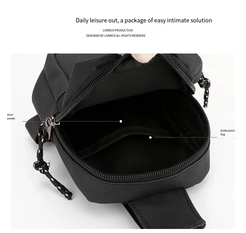 Men&prime;s Small Chest Bag Crossbody Mini Bag Youth Fashion Portable Outdoor