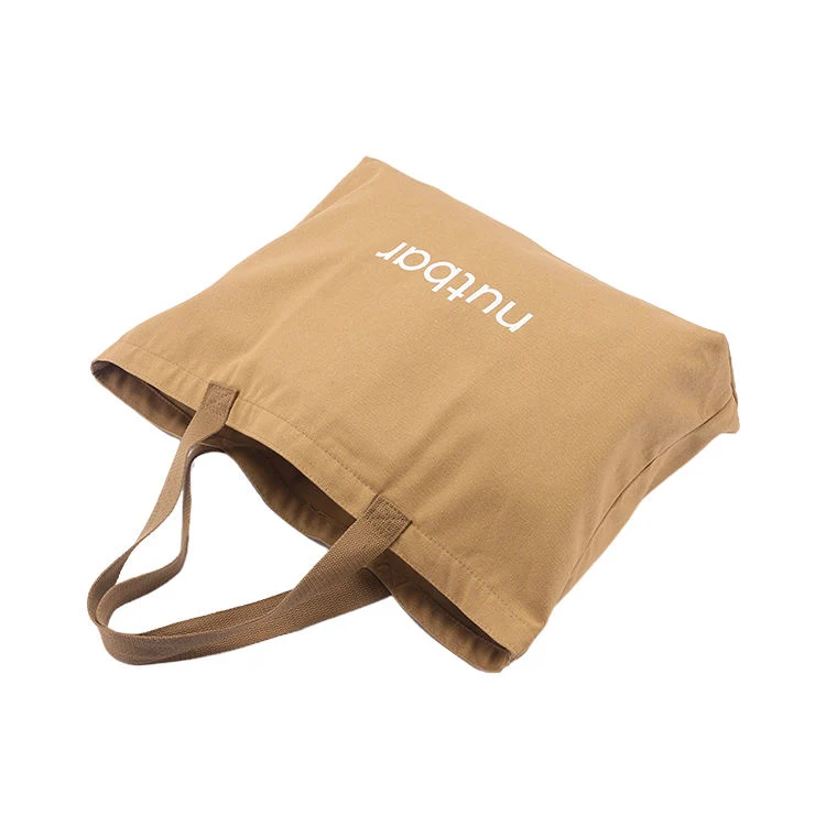 Natural Extra Large Canvas Tote Bag with Logo Printing for Shopping - Image 3