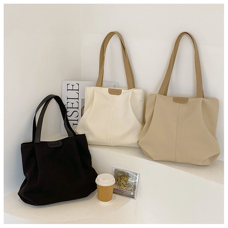 New Fashion Trend Large Capacity Minimalist Tote Bag Leisure Commuting Shoulder Bag