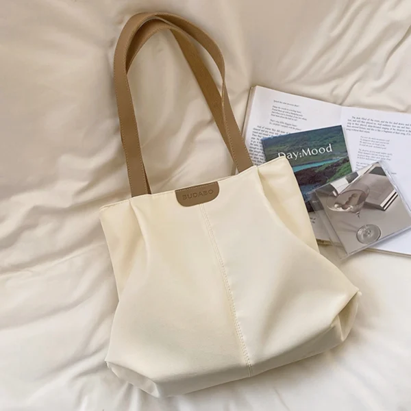 New Fashion Trend Large Capacity Minimalist Tote Bag Leisure Commuting Shoulder Bag