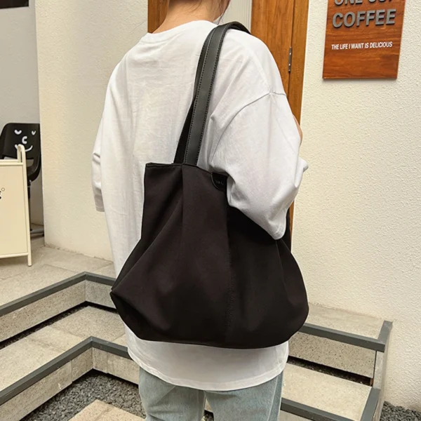 New Fashion Trend Large Capacity Minimalist Tote Bag Leisure Commuting Shoulder Bag - Image 6